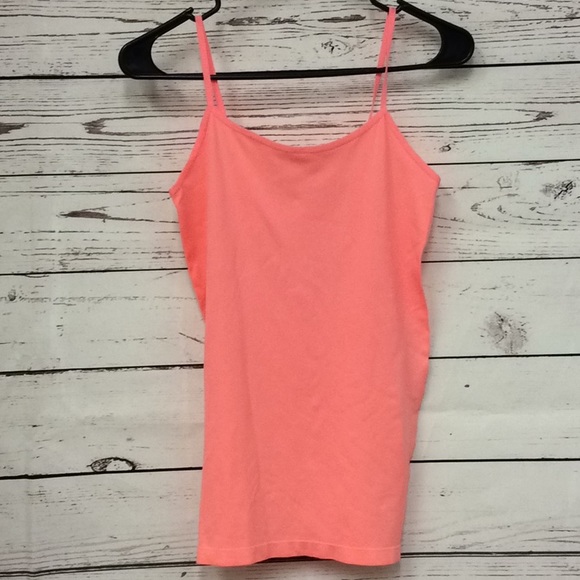 F & F orange sorbet seamless spaghetti‎ strap tank - Picture 1 of 3